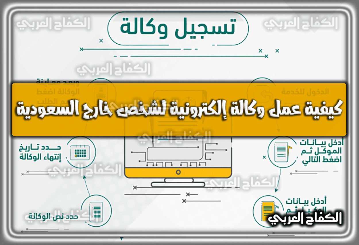 كيفية عمل وكالة إلكترونية لشخص خارج السعودية 2023 – 1444