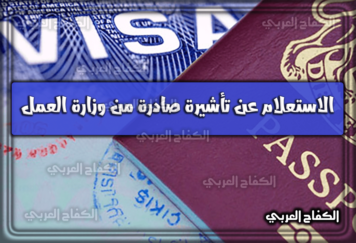 الاستعلام عن تأشيرة صادرة من وزارة العمل برقم الصادر ورقم الهوية السعودية رابط مباشر 1444 – 2023